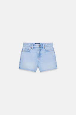 SHORTS Z1975 MOM FIT TIRO MEDIO / Azul claro - Zara фото 6