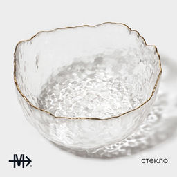 Миска Magistro «Вулкан», 400 мл, 13.5×13.5×6 см, стекло, прозрачная