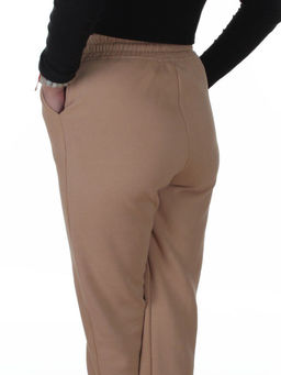 2510-K BEIGE Брюки спортивные утепленные женские (85% хлопок, 10% полиэстер, 5% спандекс)
