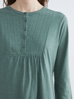 Bisiklet Yaka Nak??l? Bluz