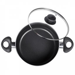 Kumir Кастрюля с антипригарным покрытием 4л, д24см, h9,9см, s2,5мм, штампованный алюминий, стеклянная крышка, бакелитовые ручки (Россия) - Домашняя мода фото 5