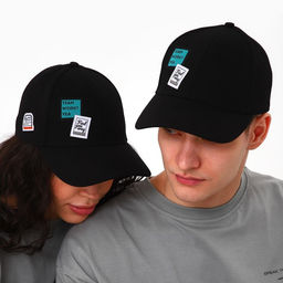 Кепка мужская Team Work, чёрная, р-р 56