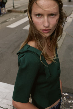 CARDIGAN WITH SHOULDER TIES - Zara фото 3