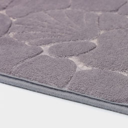 Коврики для ванной и туалета Доляна «Галька, ракушки», 2 шт., 40×50 см, 50×80 см, серые