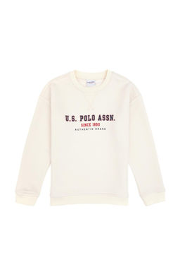 Erkek _ocuk Beyaz Bisiklet Yaka Sweatshirt - U.s. polo assn фото 2