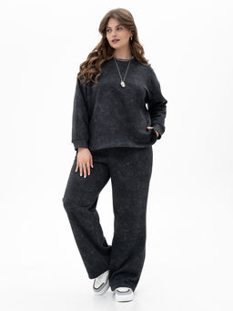 Эффект варенки! очень крутой лонгслив свитшот футер 3-х нитка петля ,графитовый - Binita фото 14