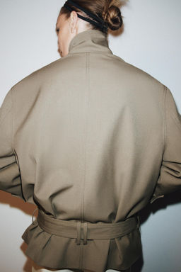 ZW COLLECTION FLOWING JACKET WITH BELT - Zara фото 14