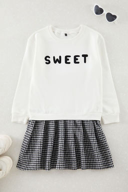 Ekru Pamuklu K?z Cocuk Regular Orme Elbise TKDAW25EL00010 - Trendyolmilla фото 2