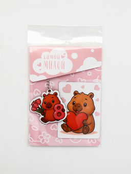 Подарочный набор «Самой милой» 8 марта, магнит + брелок