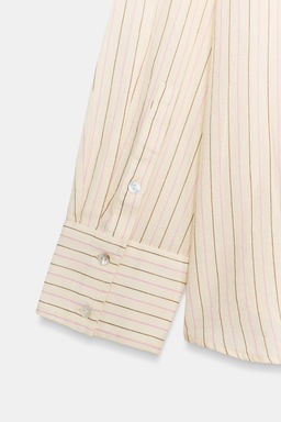 CAMISA GASA OVERSIZE BOLSILLO / Amarillo pastel - Zara фото 6