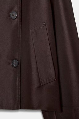 TRENCH CORTA CRUZADA / Marr?n - Zara фото 9