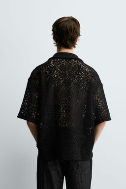 CROCHET TEXTURED SHIRT - Zara фото 3