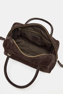 LEATHER BOWLING BAG - Zara фото 6