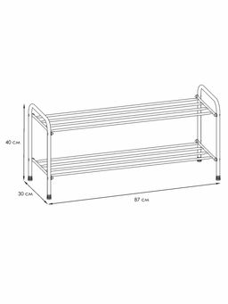 Подставка для обуви "Альфа 32" (Коричневый)(2-х полочная 80см)