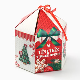 Подарочный набор новогодний Теплых праздников: чай, кружка, носки