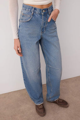 Mavi Dikis Detayl? Yuksek Bel Baggy Jeans TWOAW26JE00027 - Trendyolmilla фото 3