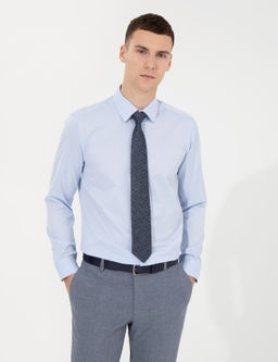 A__k Mavi Slim Fit Uzun Kollu Klasik G_mlek - Pierre cardin фото 3