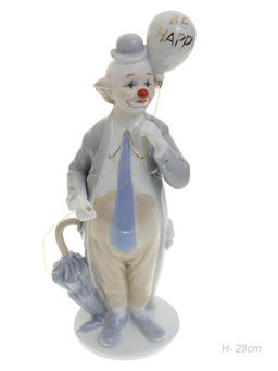 Статуэтка Клоун 28 см с зонтиком / HP3261 /уп 24/