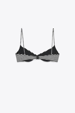 STRIPED UNDERWIRED BIKINI TOP - Zara фото 8