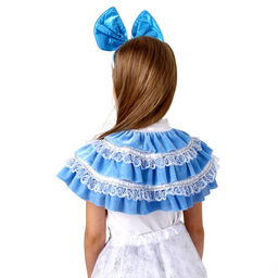 Карнавальный набор Кукла, плюшевая накидка, ободок, рост 98-128 см, голубой - Страна карнавалия фото 3