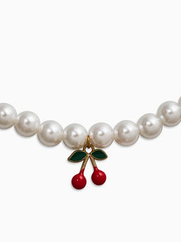 Бусы жемчужные "Вишня", цветные в золоте