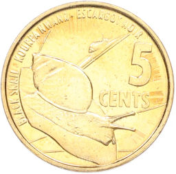 Монета 5 центов 2016 года Сейшелы