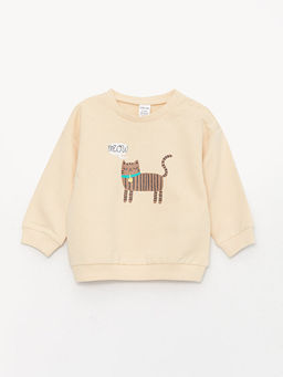 Bisiklet Yaka Uzun Kollu Bask?l? K?z Bebek Sweatshirt 2li - Waikiki фото 2