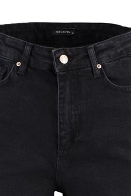 Siyah More Sustainable Yuksek Bel City Boy Denim Sort TWOSS20SR0210