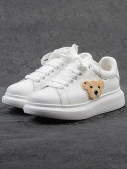 03-X668-1D WHITE Кроссовки женские (натуральная кожа)