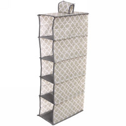 Кофр - органайзер подвесной "ЛОККИ", цвет бежевый, 5 отделений, 30*15*70см