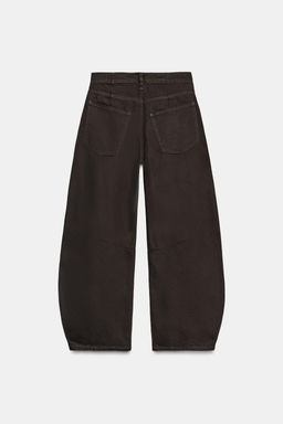 ZW COLLECTION MID-WAIST BALLOON JEANS - Zara фото 6