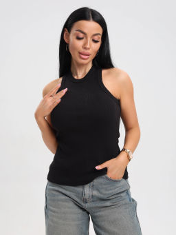 Топ женский, цвет черный