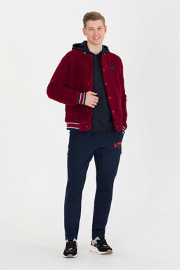 U. S. Polo Assn Мужской комфортный вязаный кардиган с воротником-стойкой вишневого цвета - U.s. polo assn фото 8