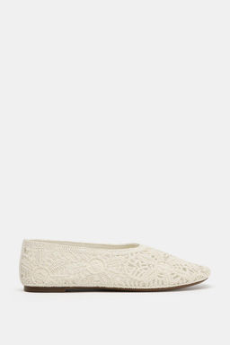 FLORAL CROCHET BALLET FLATS - Zara фото 2