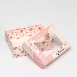 Цена за 5 шт. Коробка складная, с окном С любовью 21 х 15 х 7 см - UPAK LAND фото 4