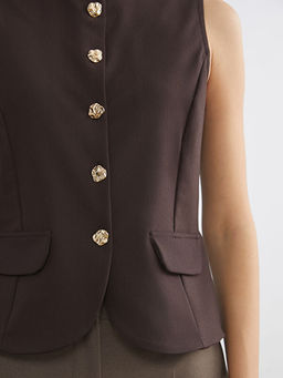 Bisiklet Yaka Kad?n Klasik Yelek