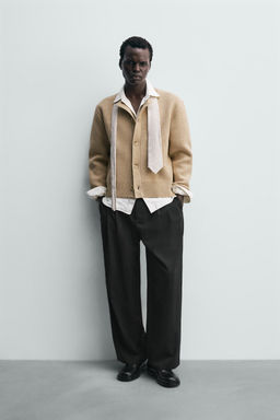 TEXTURED RELAXED FIT CARDIGAN