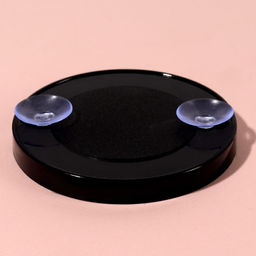 Зеркало макияжное, увеличение ×5, на присосках, d=9 см, чёрное