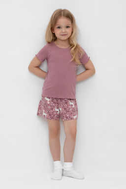 К 1596/морозная вишня,единороги пижама дет