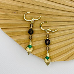 Серьги из Раухтопаза и Агата тон. - Радуга самоцветов фото 3