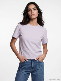 Bisiklet Yaka Kad?n Ti??rt