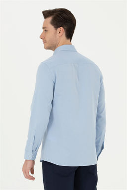 Мужская синяя рубашка с длинным рукавом - U.s. polo assn фото 12