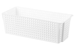 Корзинка прямоугольная 29,5*13*9,6 см 3 л Лофт белая (модель 450006)
