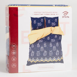 Постельное бельё Этель евро Ушастые совы (вид 3) 200 х 217 см, 220 х 240 см, 70 х 70 - 2 шт фото 17