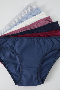 Trendyolmilla Mavi-Cok Renkli 7li Paket Pamuklu Klasik Orme Kulot THMSS25KU00029  фото 2