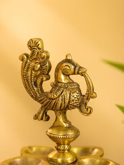 Подставка под благовония с 5 лепестками Жар Птица латунь 9,5х9,5х14 см - Simaland фото 6