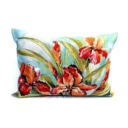 Акварель ирисы- гобеленовая наволочка 45х65 см