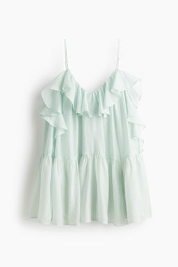 Vestido de organza con volantes