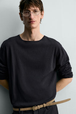 JERSEY LIGERO ALGOD?N - LINO LIMITED EDITION / Marino - Zara фото 5