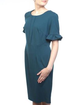 8834 DK. TURQUOISE Платье женское (90% полиэстер, 10% эластан)